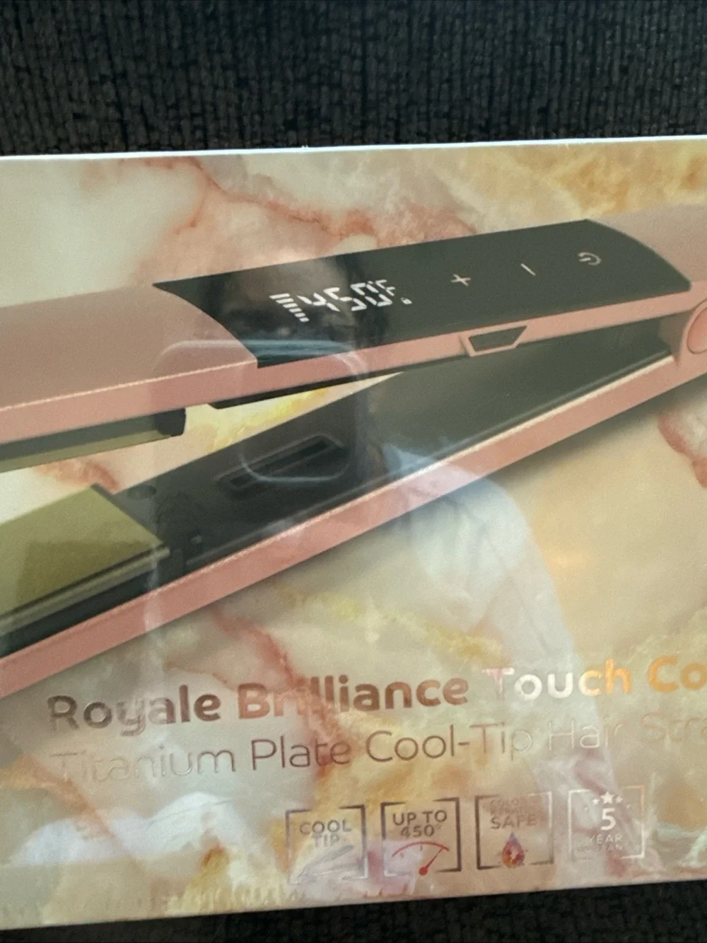 Titanium Plate Hair Straightener - Rose Gold bundle
